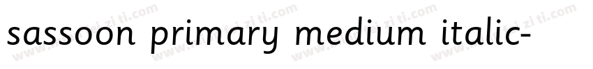 sassoon primary medium italic字体转换